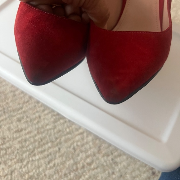 Enzo Angiolini Red suede zipper print - Picture 7 of 9